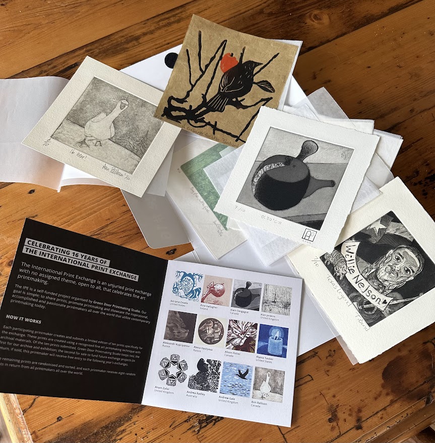 Prints and catalogue from the International Print Exchange 2024.